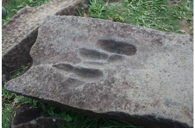 Close-up of Gunung Padang stonework