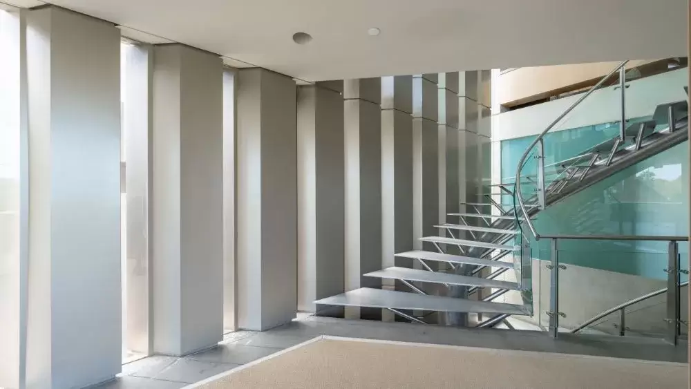 Winding Staircase inside Crescent House