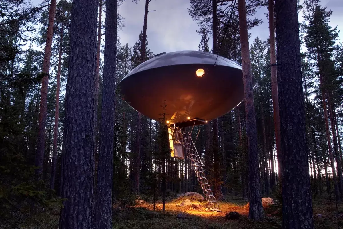 The UFO Treehotel in Sweden